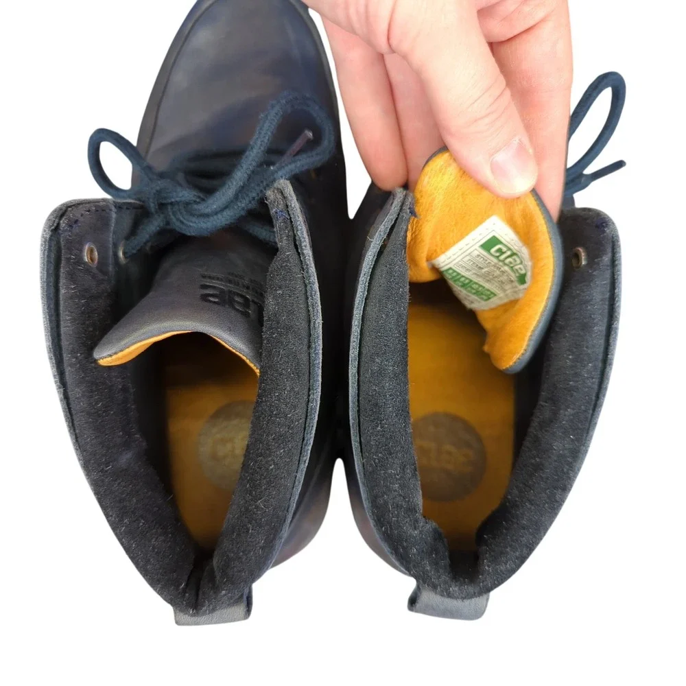 CLAE Hamilton‎ Leather Chukka Boots Mens Size 9.5 Navy Blue Casual